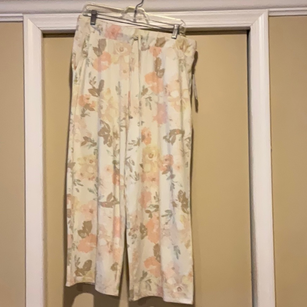 NWT Lovefire large wide leg floral pajama pants